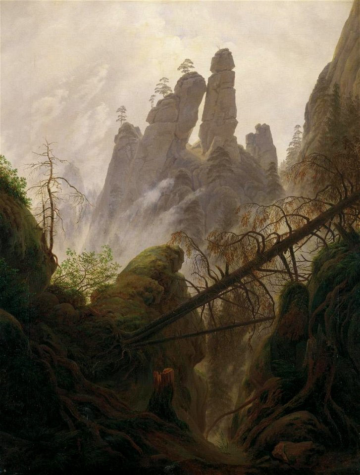 Caspar David Friedrich - Felsenlandschaft im Elbsandsteingebirge