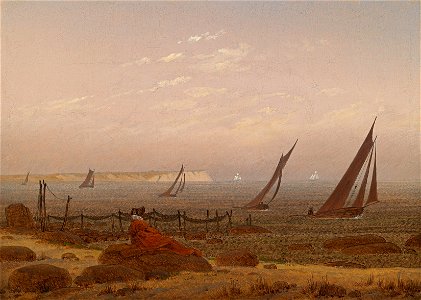 Caspar David Friedrich - Frau am Strand von Rügen (ca.1818)