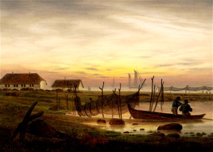 Caspar David Friedrich - Küstenlandschaft im Abendlicht