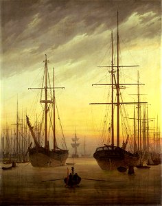 Caspar David Friedrich - Ansicht eines Hafens