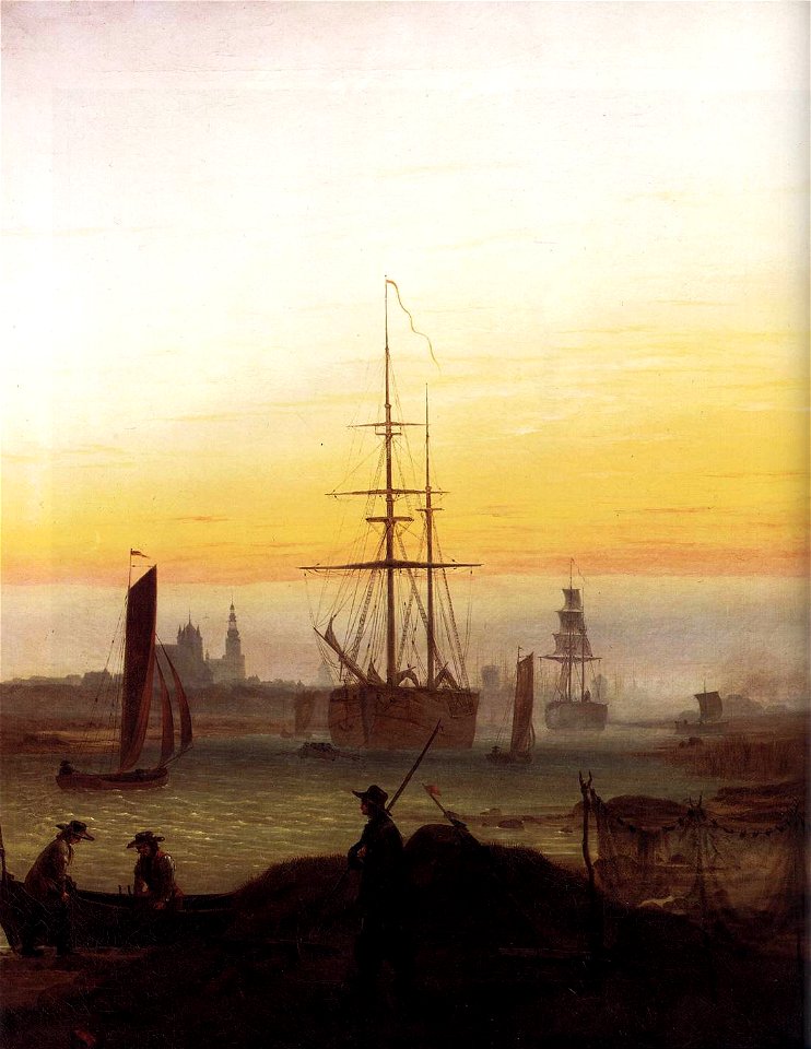 Caspar David Friedrich - Greifwald Harbour - WGA8254