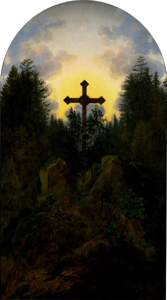Caspar David Friedrich - Kreuz im Gebirge (Schloss Friedenstein)