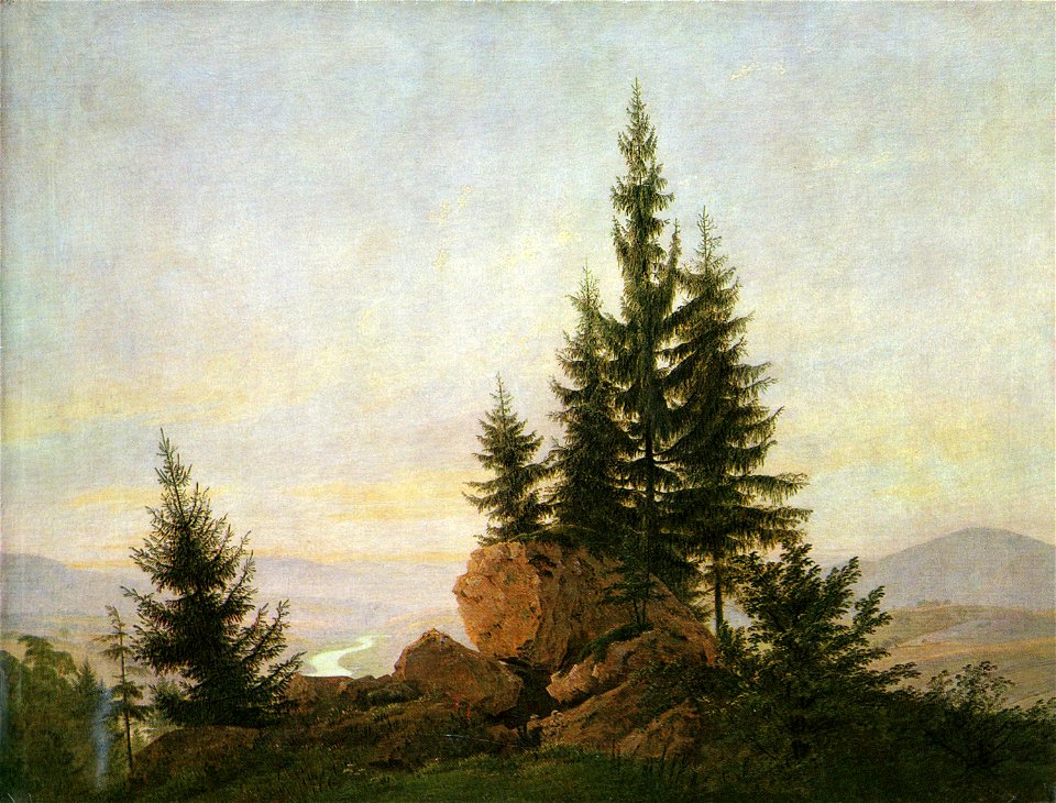 Caspar David Friedrich - Ausblick ins Elbtal (1807)