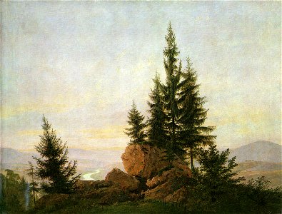 Caspar David Friedrich - Ausblick ins Elbtal (1807)