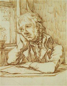 Caspar David Friedrich - Selbstbildnis mit aufgestütztem Arm (ca. 1802)