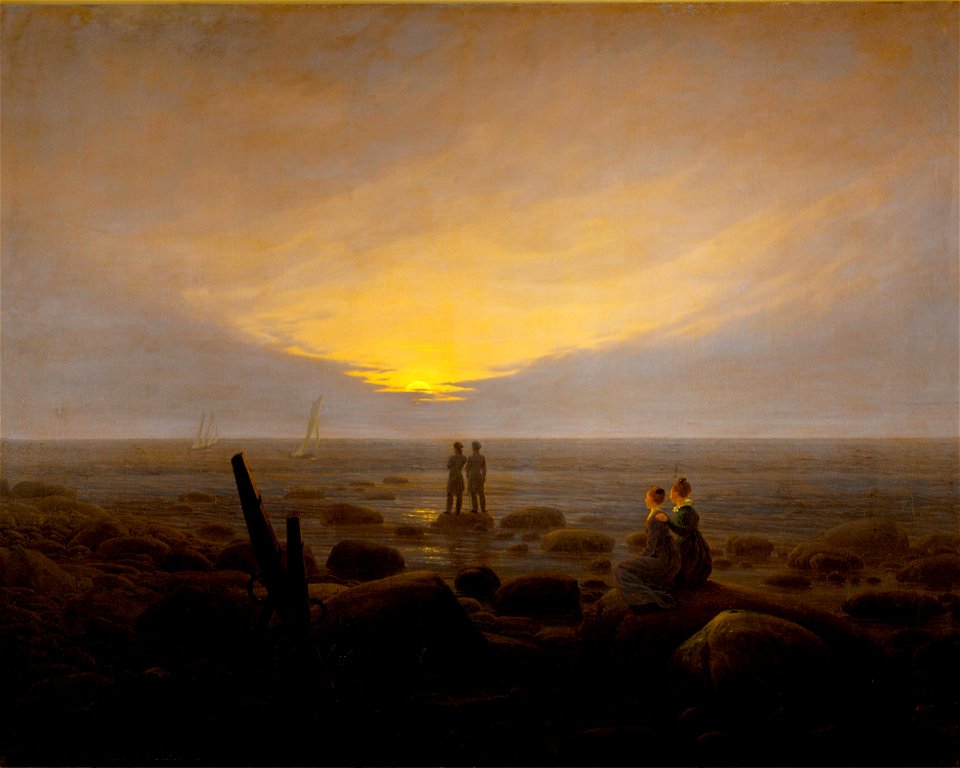 Caspar David Friedrich - Mondaufgang über dem Meer (1821)