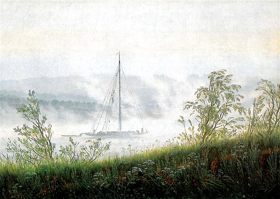 Elbschiff im Fruehnebel (C D Friedrich)