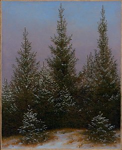 Caspar David Friedrich - Fichtendickicht im Schnee (Aus der Dresdner Heide I) - ESK 1 - Bavarian State Painting Collections