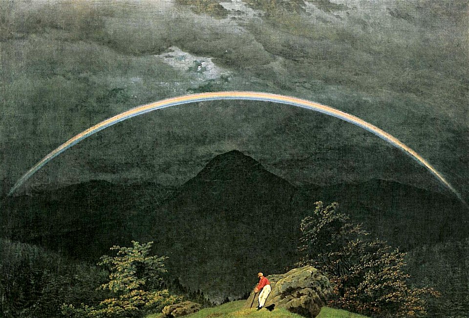 Gebirgslandschaft mit Regenbogen (C D Friedrich)