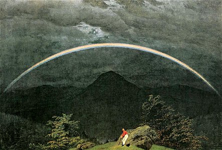 Gebirgslandschaft mit Regenbogen (C D Friedrich)