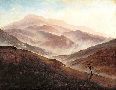 Caspar David Friedrich - Riesengebirge Landscape with Rising Fog - WGA8257