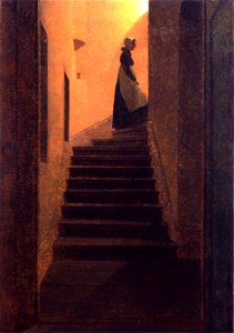 Caspar David Friedrich - Zum Licht hinaufsteigende Frau