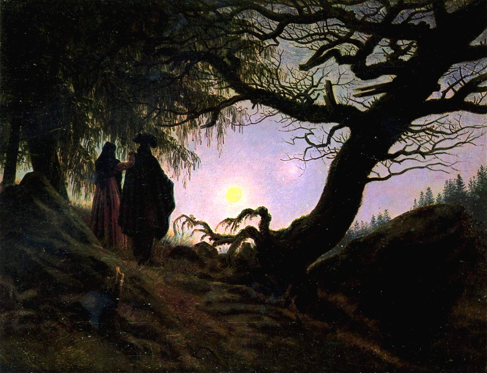Caspar David Friedrich - Mann und Frau in Betrachtung des Mondes - Alte Nationalgalerie Berlin