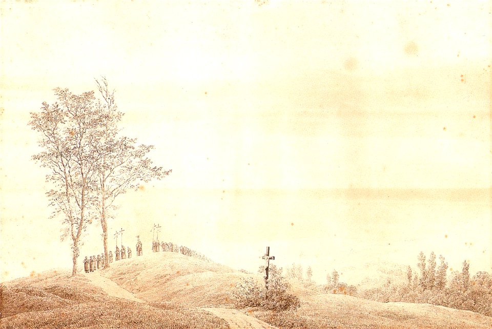 Caspar David Friedrich - Pilgerzug bei Sonnenuntergang