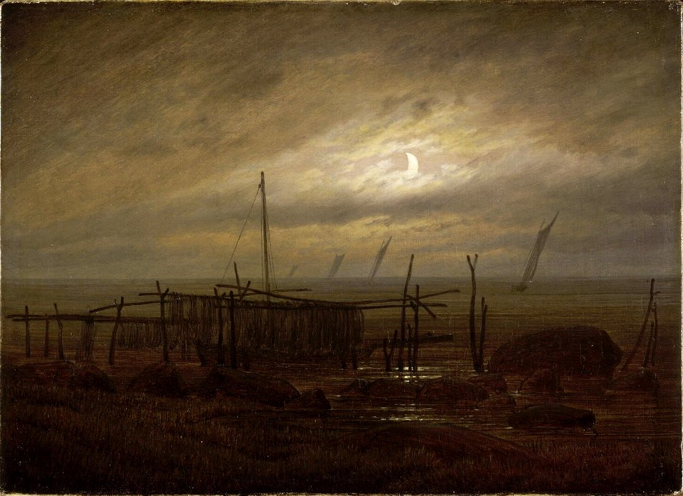 Caspar David Friedrich - Meeresküste im Mondlicht (1818)
