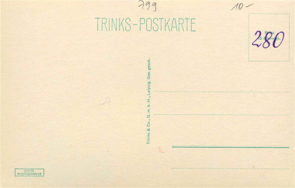Friedrichshafen, Baden-Württemberg - Hafen mit Postamt (back) (Zeno Ansichtskarten)