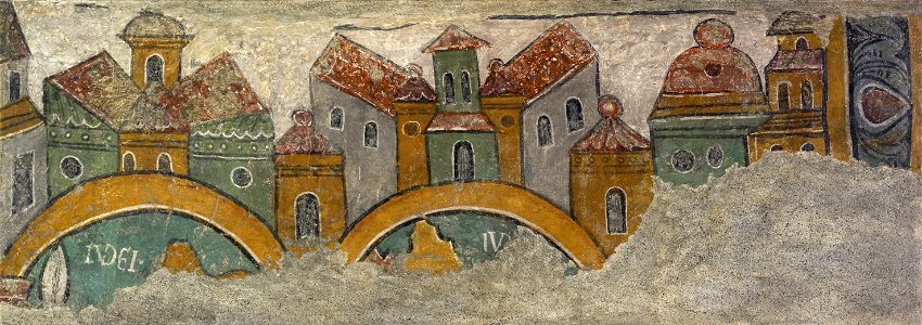 Frieze with the City of Jerusalem from Sant Esteve d'Andorra - Google Art Project