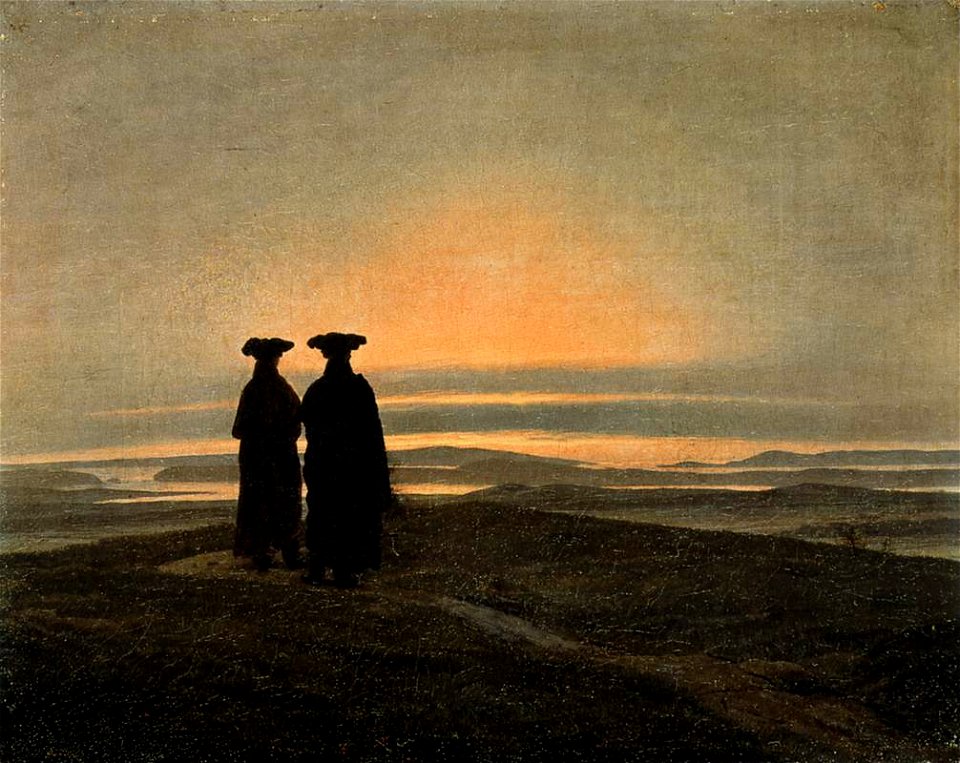 Caspar David Friedrich - Evening Landscape with Two Men - WGA8284