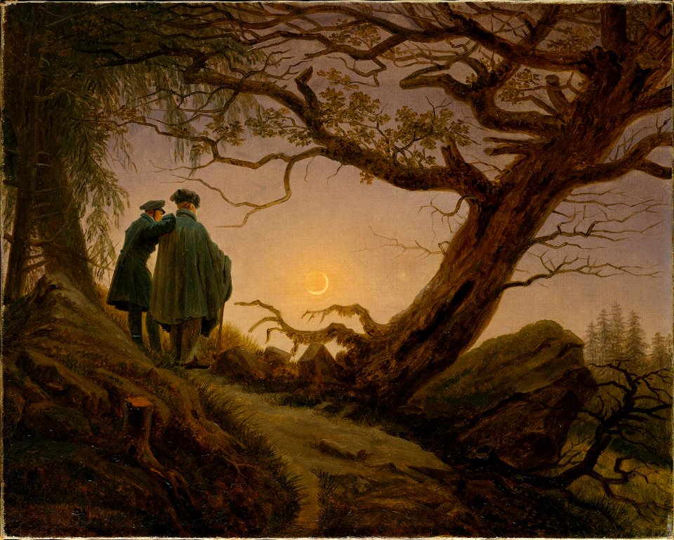 Friedrich - Two Men Contemplating the Moon