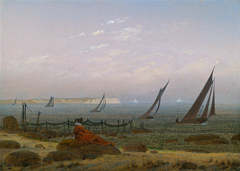 Caspar David Friedrich - Frau am Strand von Rügen