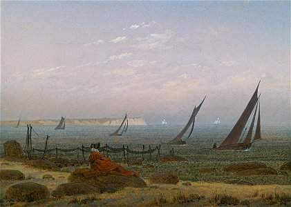 Caspar David Friedrich - Frau am Strand von Rügen