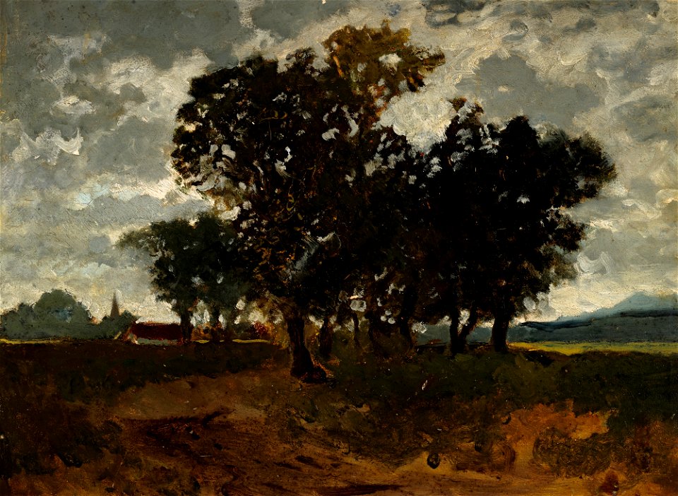 Fritz Baer - Landschaft mit Baumgruppe - G 5563 - Lenbachhaus