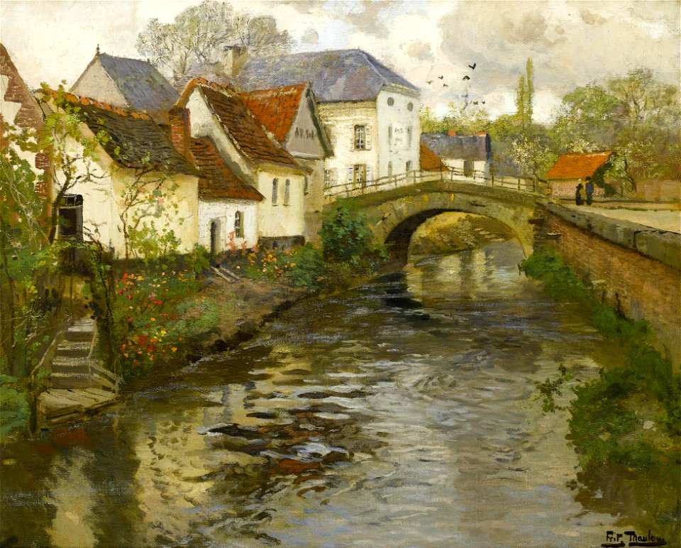 Frits Thaulow - Small town near La Panne, 1905