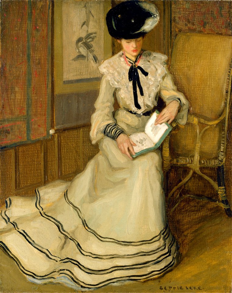 Frederick Carl Frieseke - Girl Reading - 85.168 - Museum of Fine Arts, Houston