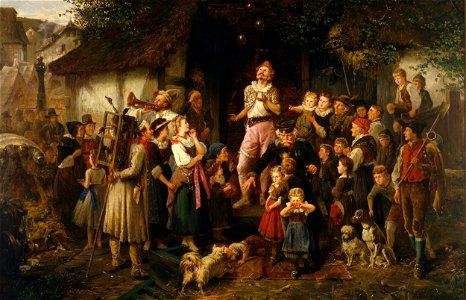 Fritz Beinke - The juggler- a village fair - Google Art Project