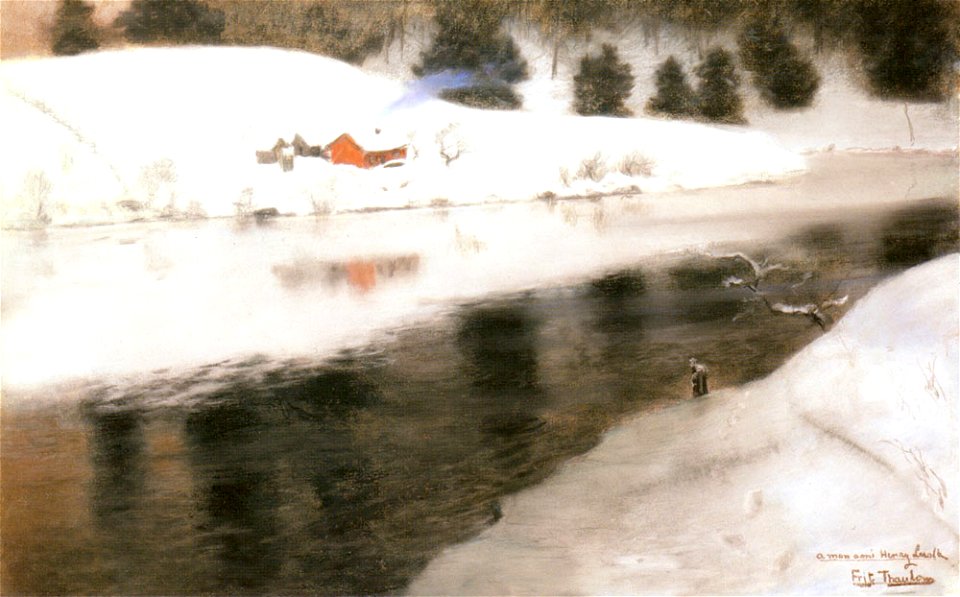 Frits Thaulow Winter at Simoa River