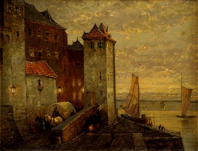 Fritz Beinke Das alte Kohlentor in Düsseldorf 1902