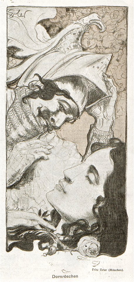 Fritz Erler - Dornröschen, Jugend 1898