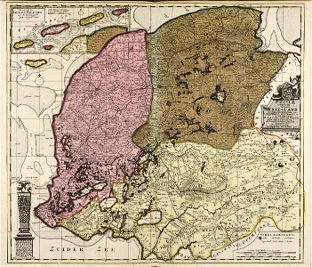 Frisiae dominium vernacule Friesland verdeeld in de Hoofd-deelen van Oostergoo, Westergoo... - CBT 6599753