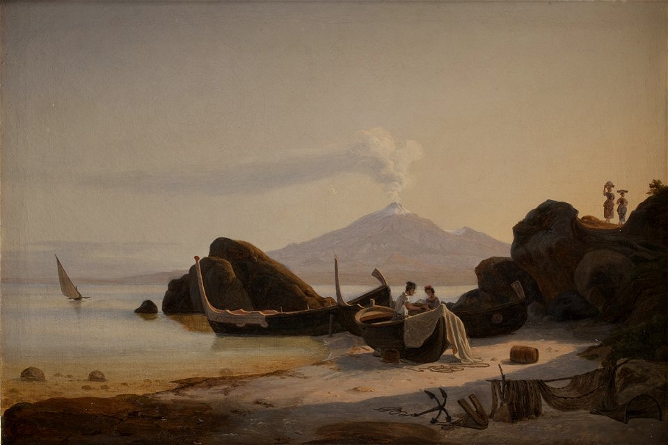 Fritz Petzholdt - Kystparti på Sicilien - 1832