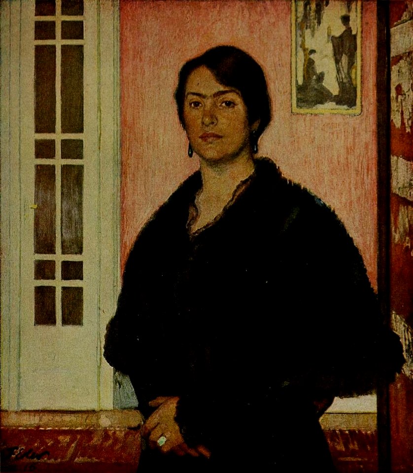 Fritz Erler - Bildnis der Gattin (Anna Hörger), 1916