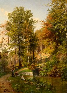 Fritz Ebel Kinder am Waldteich