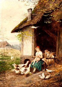 Fritz Beinke Strickende Gänseliesel 2