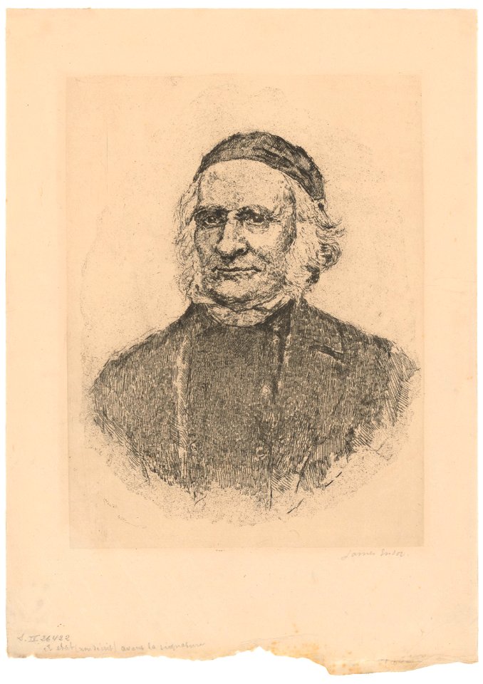 Frise, The Swedish Botanist, print by James Ensor, 1886, Prints Department, Royal Library of Belgium, S. IV 26422
