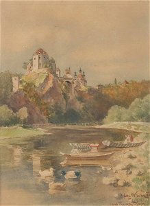Fritz Winter Blick auf Schloss Frain 1896