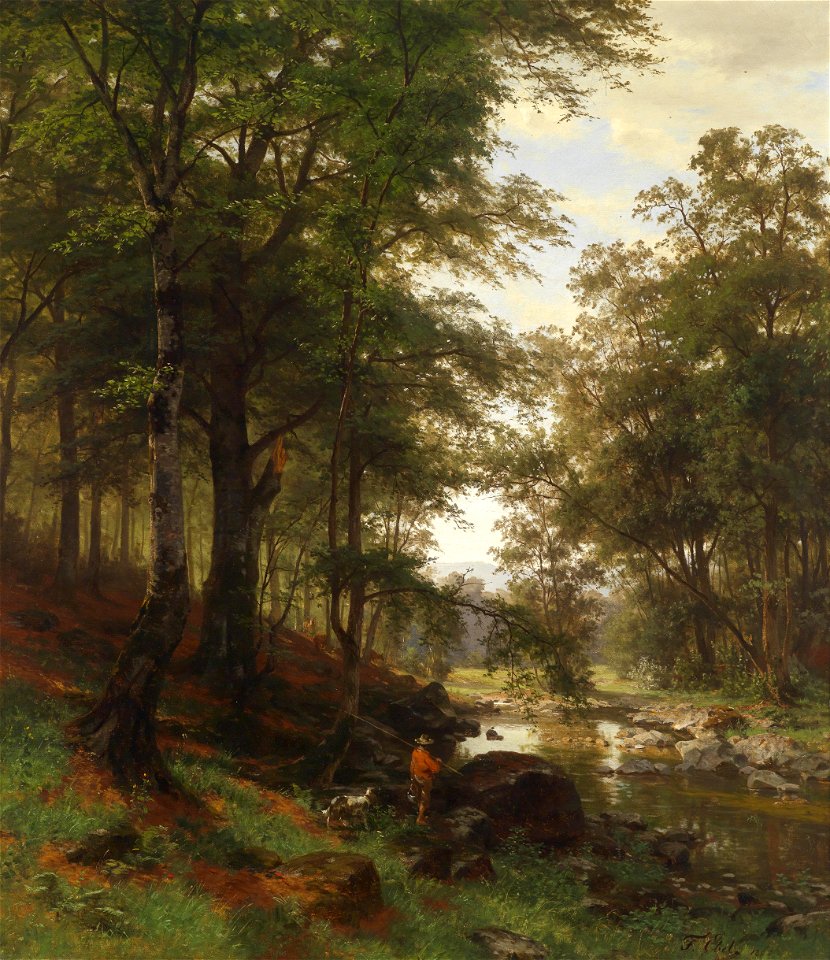 Fritz Ebel Idylle im Buchenwald 1868