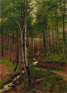 Fritz Ebel Waldbach im Frühling