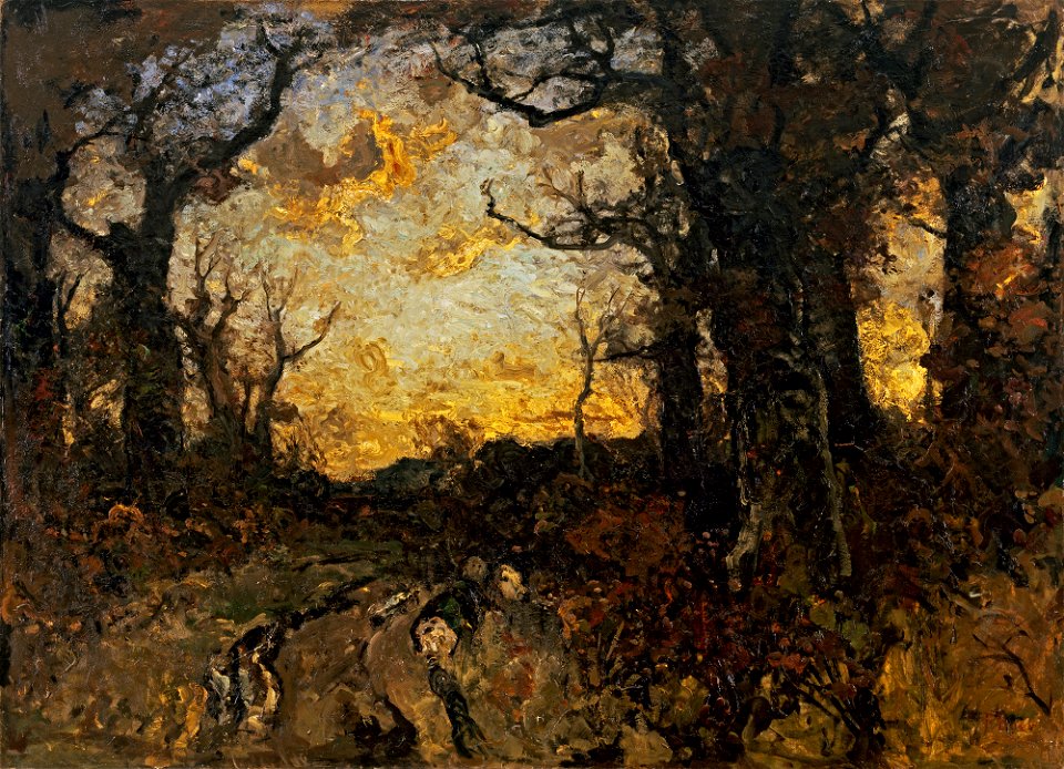 Fritz Baer - Abend im Walde - G 324 - Lenbachhaus