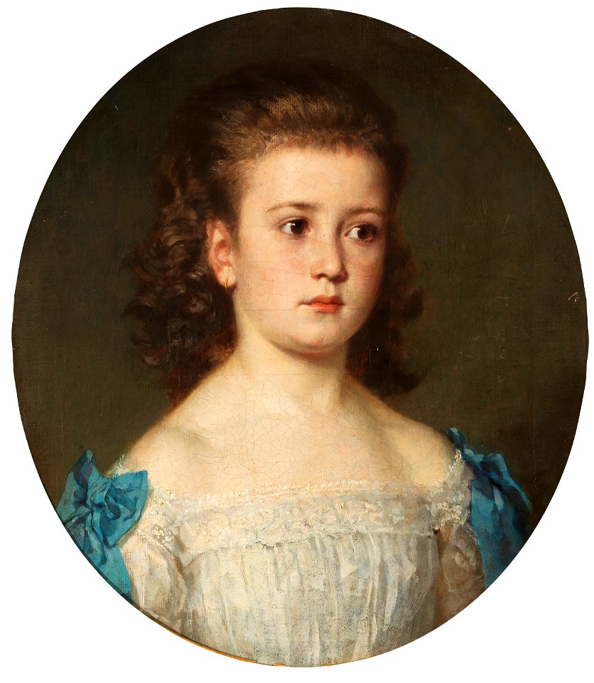 Fritz Paulsen Porträt eines Mädchens mit Goldohrring 1877