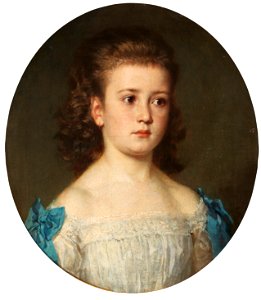 Fritz Paulsen Porträt eines Mädchens mit Goldohrring 1877