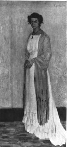 Fritz Erler - Bildnis einer Dame im weissen Kleid