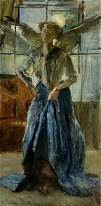 Fritz von Uhde - Engel im Atelier - S 157 - Lenbachhaus