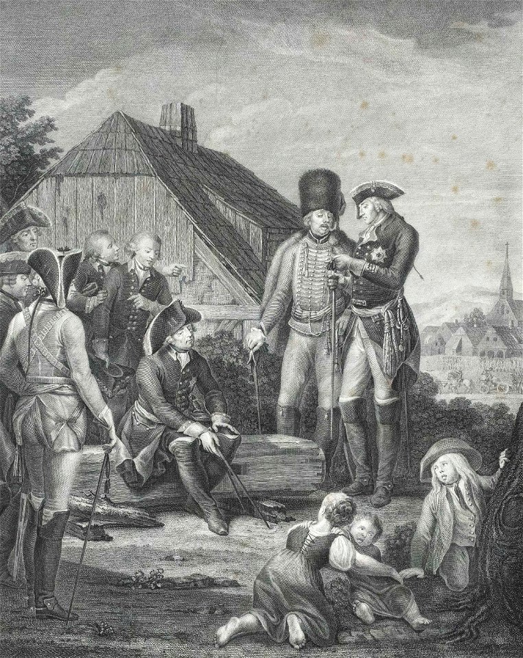 Frisch Berger Friedrich der II in Nimburg nach der Schlacht bey Kollin