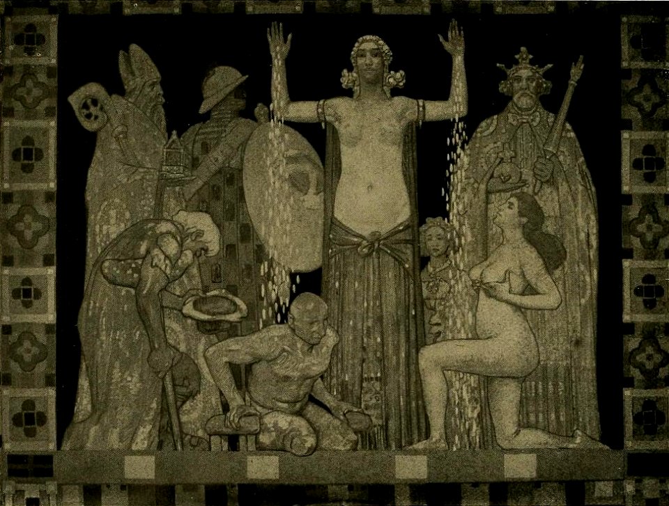 Fritz Erler - Gold. Wandgemälde auf der Ausstellung München 1908