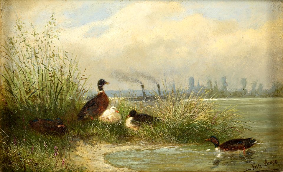 Fritz Lange Entenfamilie