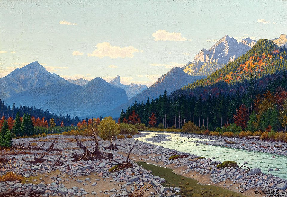 Fritz Müller-Landeck Tal bei Schloss Linderhof